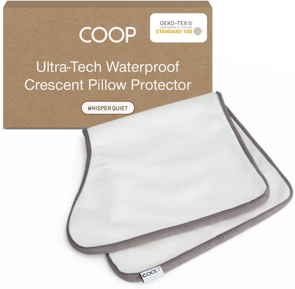 Coop Home Goods Ultra-Tech Pillow Protector for Memory Foam Pillows, Waterproof, Pack of 2 Queen Size Pillow Covers, Oeko-Tex Certified, Breathable, Zippered Covers, Machine Washable