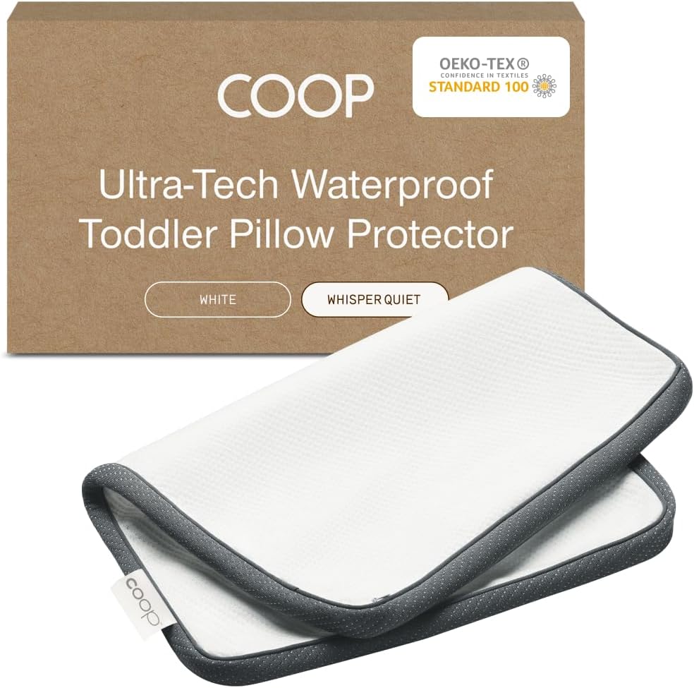 Coop Home Goods Ultra-Tech Pillow Protector for Memory Foam Pillows, Waterproof, Pack of 2 Queen Size Pillow Covers, Oeko-Tex Certified, Breathable, Zippered Covers, Machine Washable