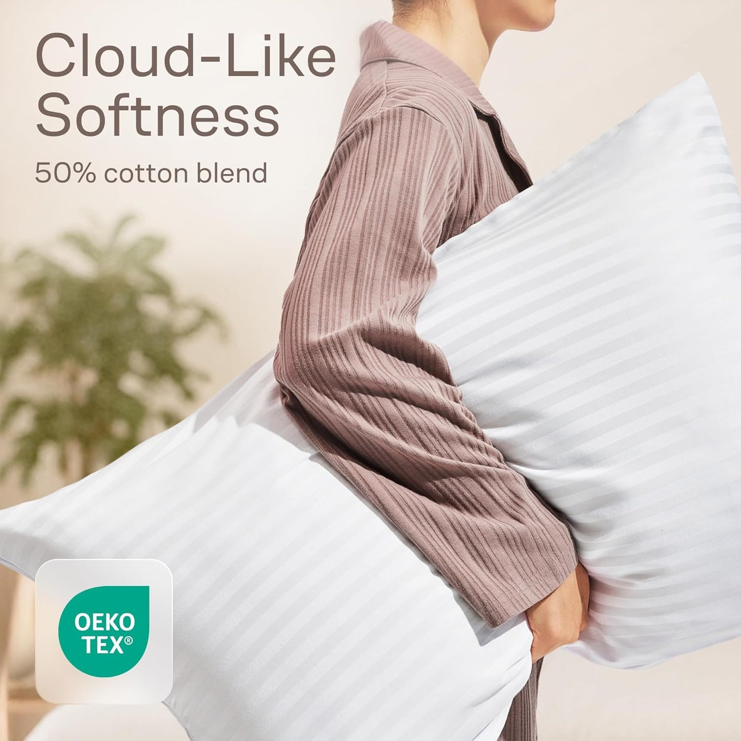 Set of 12 Pillow Protectors with Zipper Standard Size - 100% Resistant to Stains, Dust & Dirt - Washable Covers for Increased Pillow Lifespan