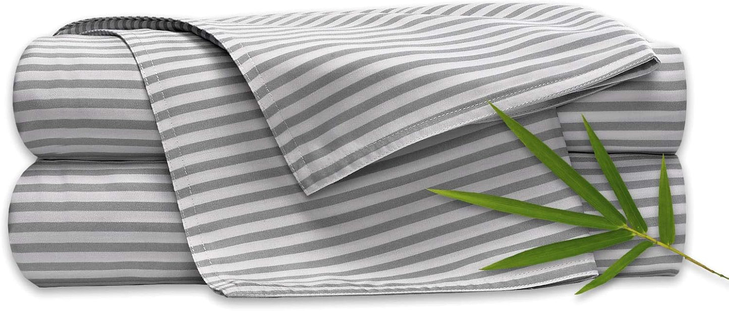 King Sheets by Pure Bamboo, Genuine 100% Organic Viscose Derived from Bamboo Bed Sheet Set, Luxuriously Soft & Cooling, Double Stitching, Lifetime Quality Promise (King, Ivory)