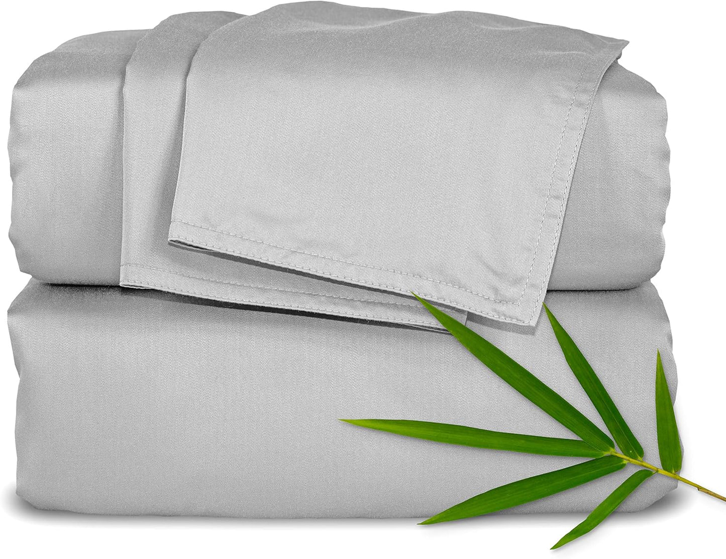 King Sheets by Pure Bamboo, Genuine 100% Organic Viscose Derived from Bamboo Bed Sheet Set, Luxuriously Soft & Cooling, Double Stitching, Lifetime Quality Promise (King, Ivory)